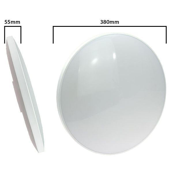 NYMPHEA BLACK & WHITE RINGS 32W WW 230V 115ST IP54 FI320X52 WHITE/BLACK ROUND