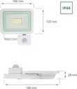 NOCTIS LUX 2 SMD 230V 30W IP44 NW WHITE WITH SENSOR