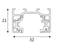 INDIGO - TRACK UNO 230V 10A, L:200CM WIT
