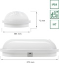 TECHNIC LAMP LED 20W IP54 230V OVAL NW PIR