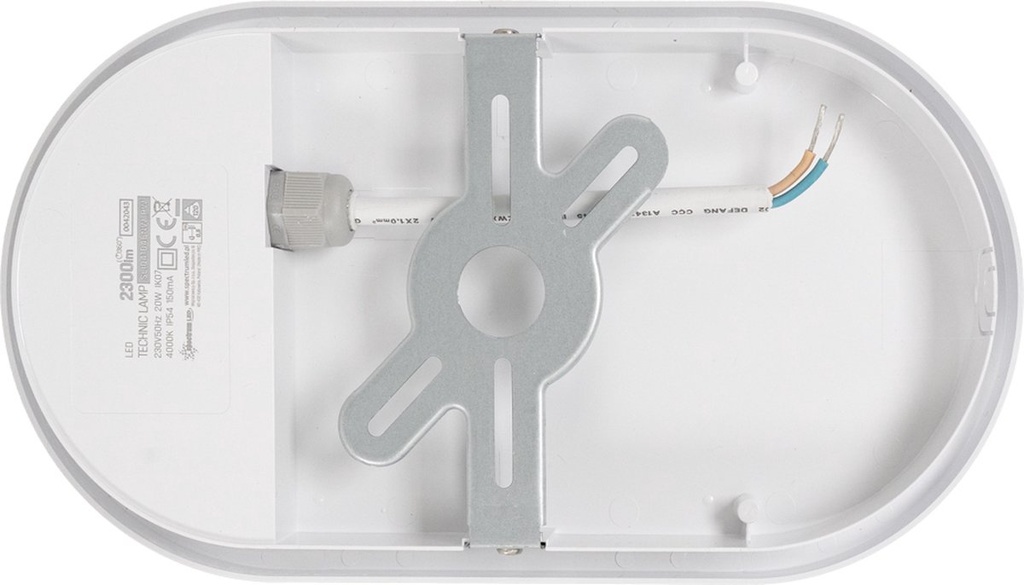 TECHNIC LAMP LED 20W IP54 230V OVAL NW PIR
