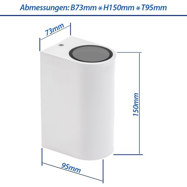 PARETE GU10 X2  250V IP54 WHITE