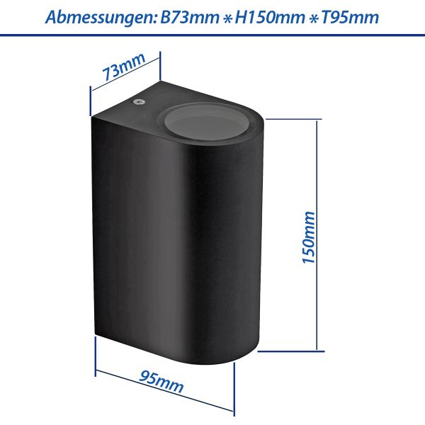 PARETE GU10 X2 250V IP54   BLACK