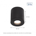 CHLOE GU10 IP65 ROUND BLACK