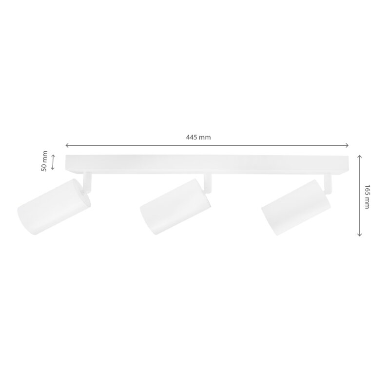 MADARA MINI BASE 3XGU10 RECTANGLE WHITE
