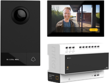 VIDEOKIT, 2-DRAADS, MET CONTROLLER, BUITEN- EN BINNENPOST, VOOR OPBOUW, 1 BELDRUKKNOP